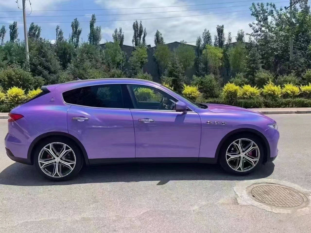 Gloss Metallic Rainbow Laser Purple  Car Vinyl Wrap (Light ) review Bob 03