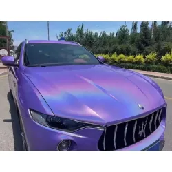 Gloss Metallic Rainbow Laser Purple Car Vinyl Wrap review  Bob 01