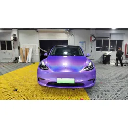 Gloss Metallic Rainbow Laser Purple Car Vinyl Wrap review Hermy 02