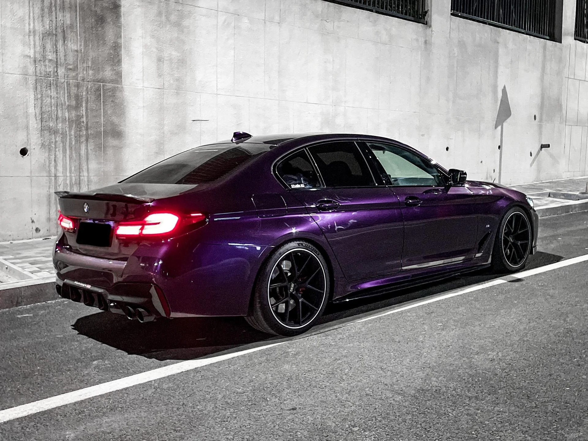 Gloss Metallic Midnight Purple Car Vinyl Wrap Sale review 3