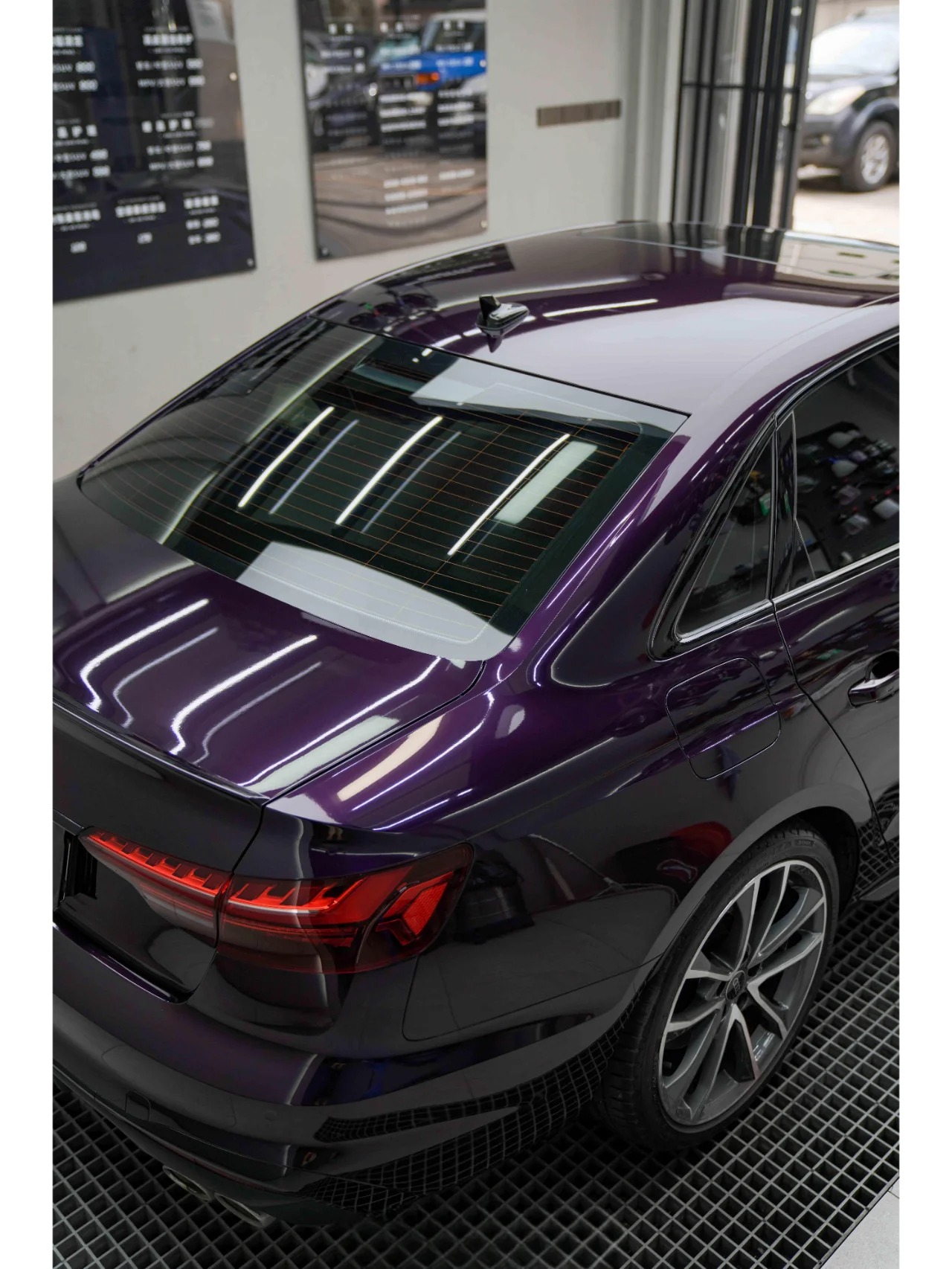 Gloss Metallic Midnight Purple Car Vinyl Wrap Sale review 3
