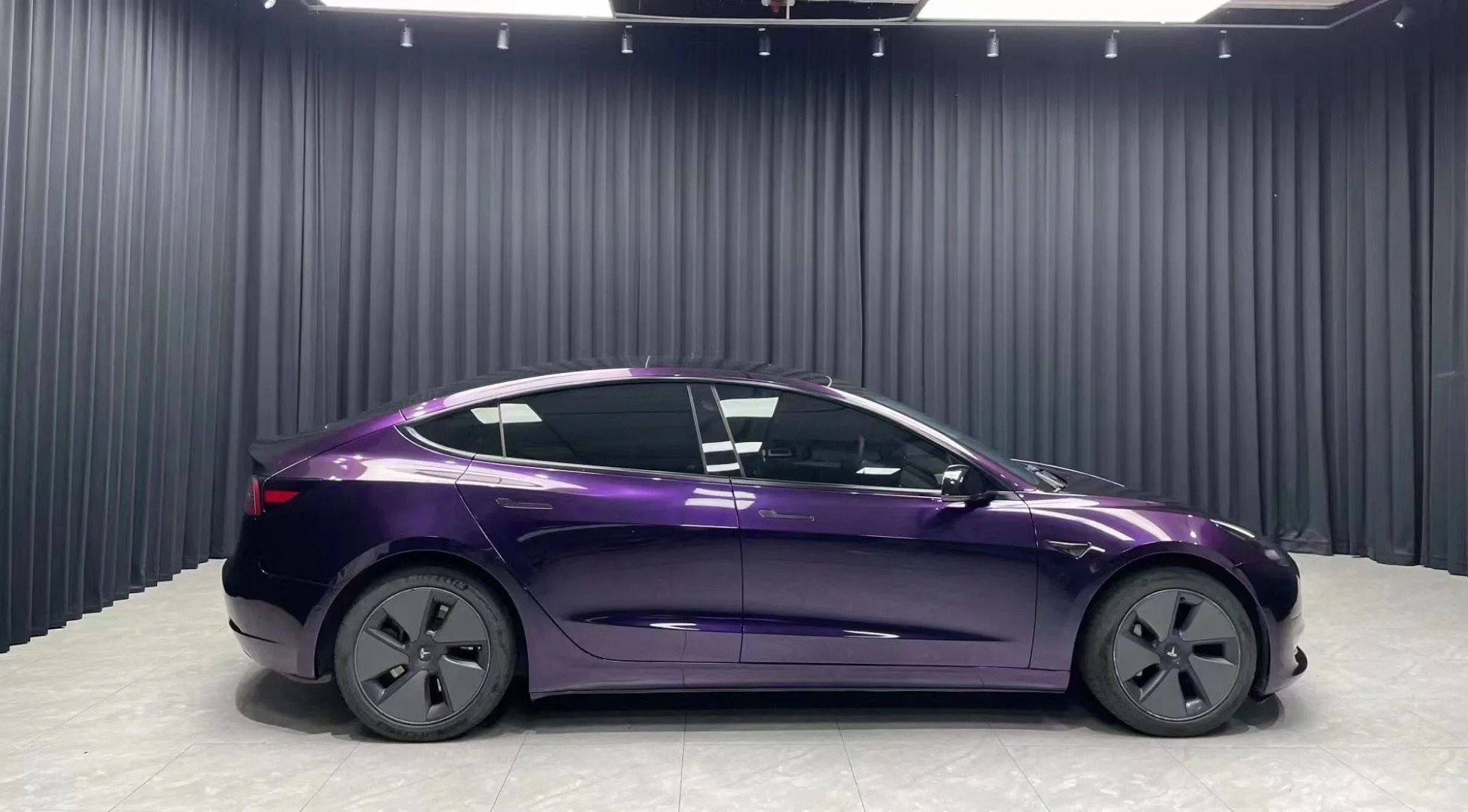 Gloss Metallic Midnight Purple Car Vinyl Wrap Sale review 2