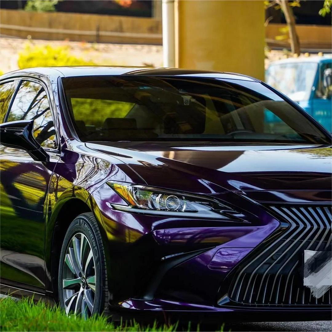 Gloss Metallic Midnight Purple Car Vinyl Wrap BMW PET review Alex 02