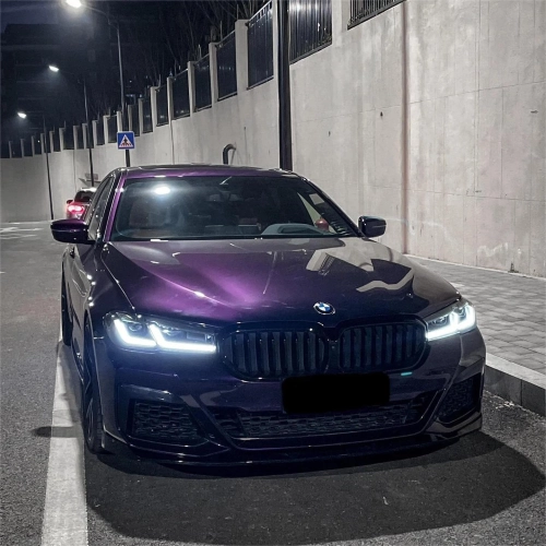 Gloss Metallic Midnight Purple Car Vinyl Wrap BMW PET review Remlinger