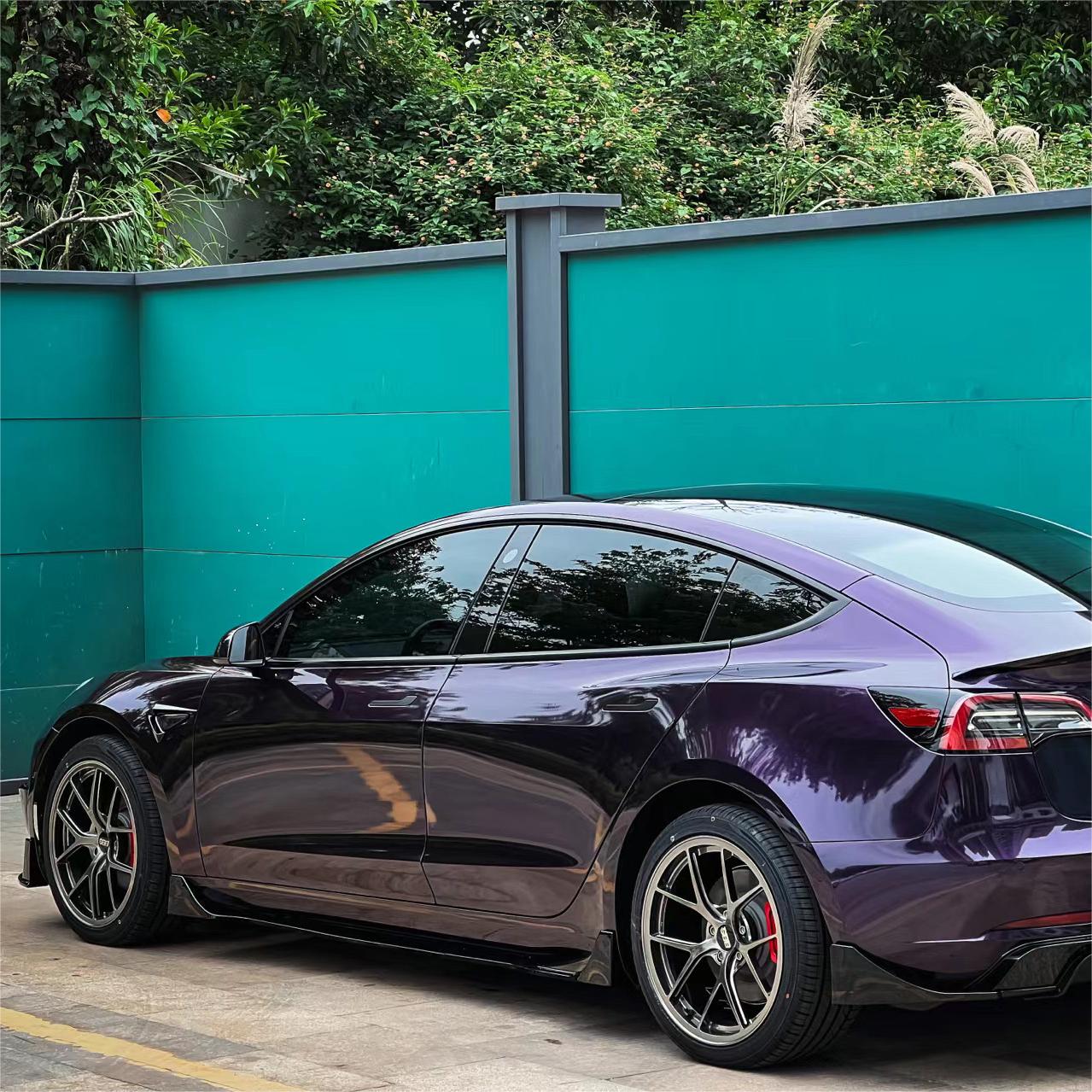 Gloss Metallic Midnight Purple Car Vinyl Wrap BMW PET review Hernandez 01