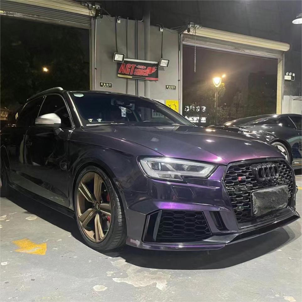 Gloss Metallic Midnight Purple Car Vinyl Wrap BMW PET review Sammy