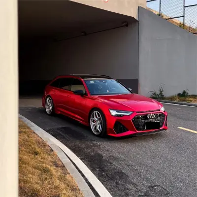 Ultra Glossy Metallic Vampire Red Car Vinyl Wrap Audi BMW PET   review Hannah  03