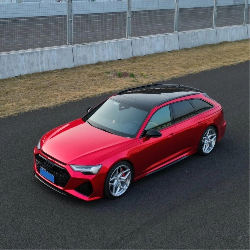 Ultra Glossy Metallic Vampire Red Car Vinyl Wrap BMW PET   reviewed by