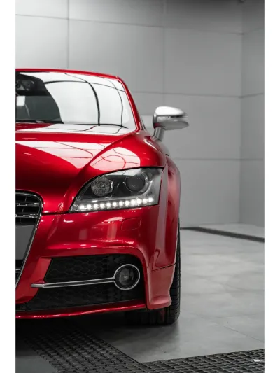 Ultra Glossy Metallic Vampire Red Car Vinyl Wrap Audi BMW PET   review Josh 05