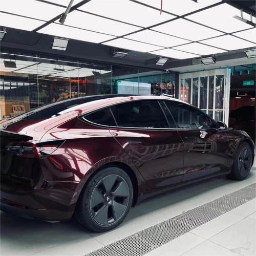 Gloss Metallic Black Rose Car Vinyl Wrap PET reviewed by