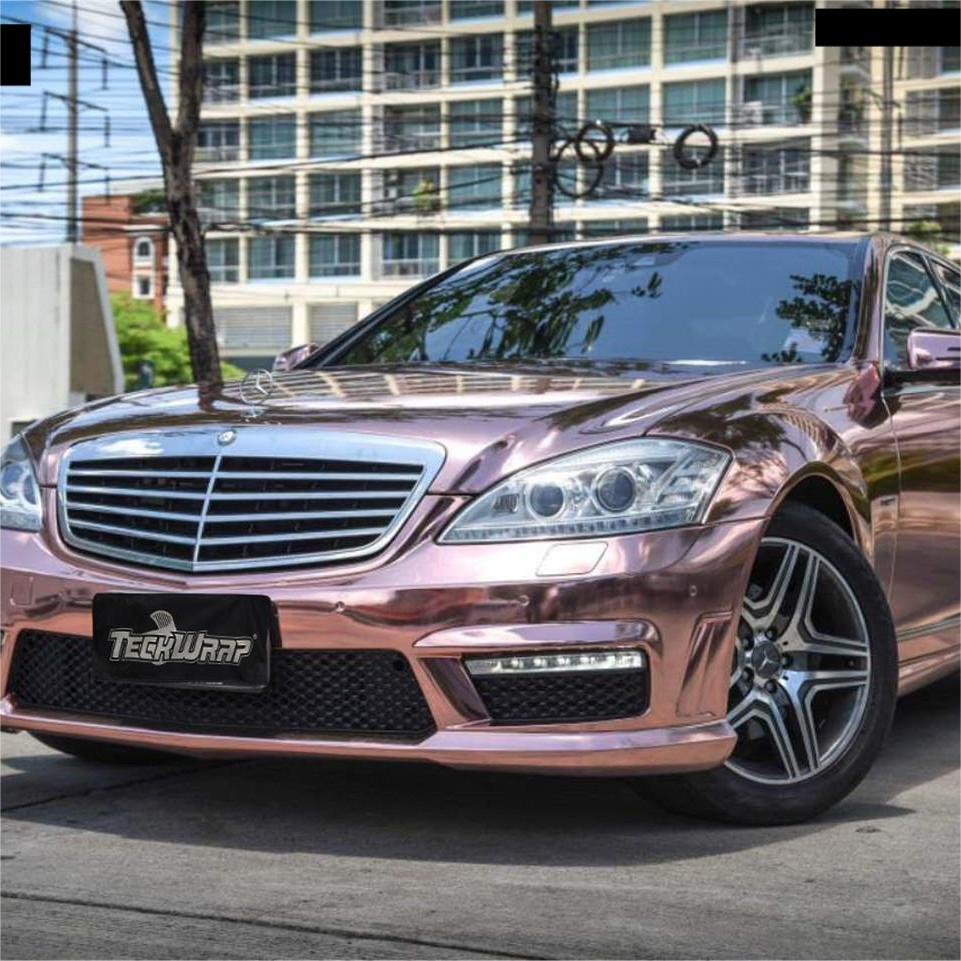 Gloss Mirror Chrome Rose Gold Car Vinyl Wrap review Waine 03
