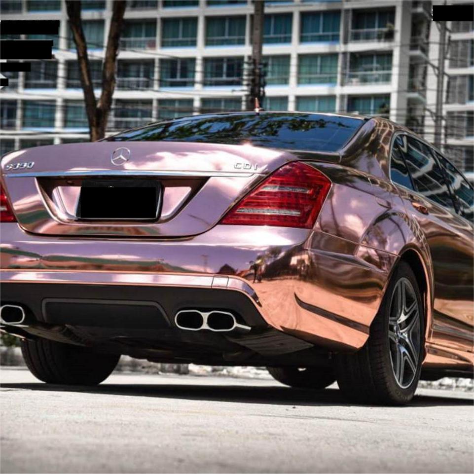 Gloss Mirror Chrome Rose Gold Car Vinyl Wrap review Waine 04