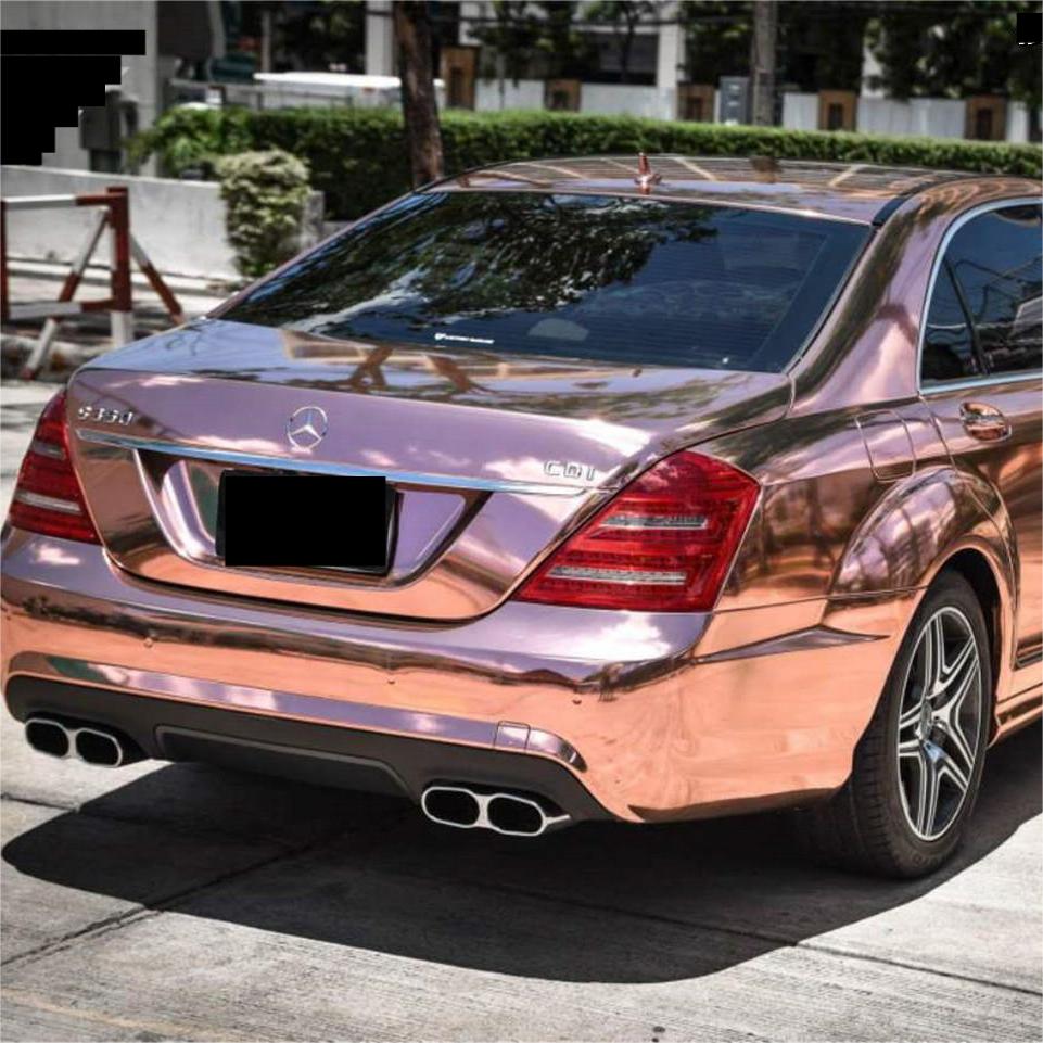 Gloss Mirror Chrome Rose Gold Car Vinyl Wrap review Waine 05
