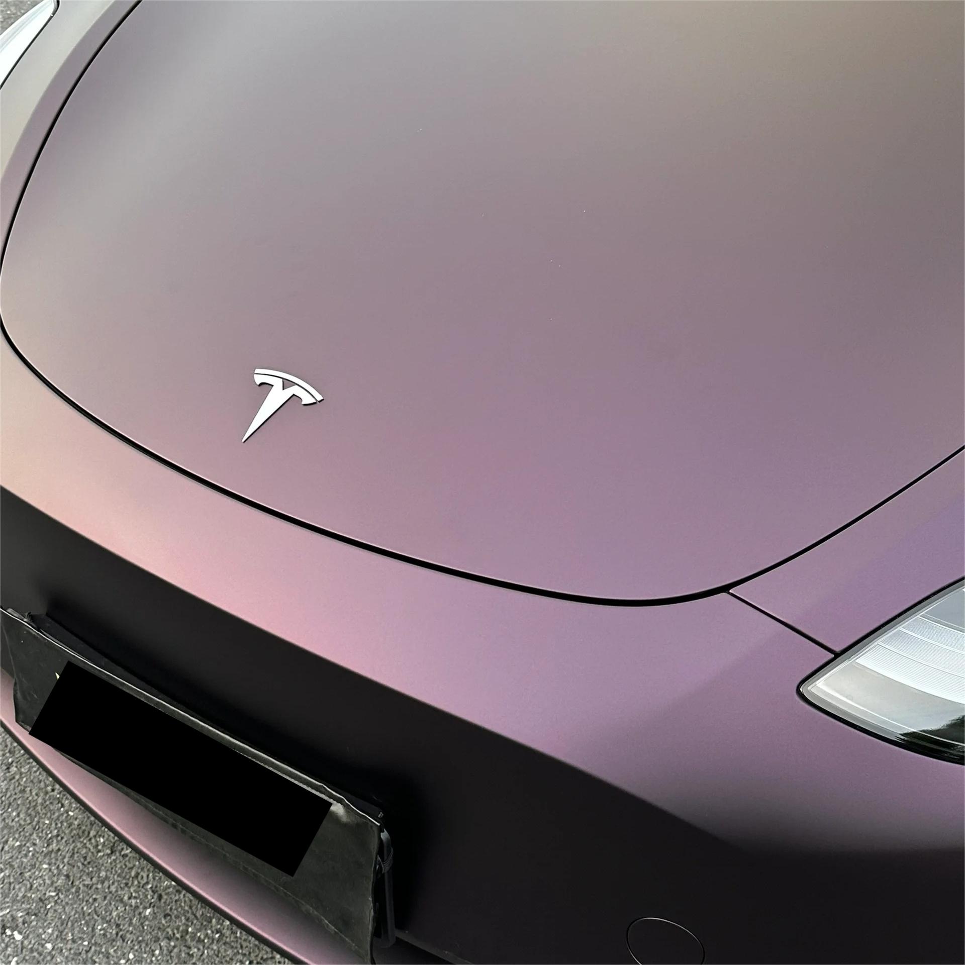 Ultra Matte Metallic Black Purple Car Vinyl Wrap review Nate K. 03