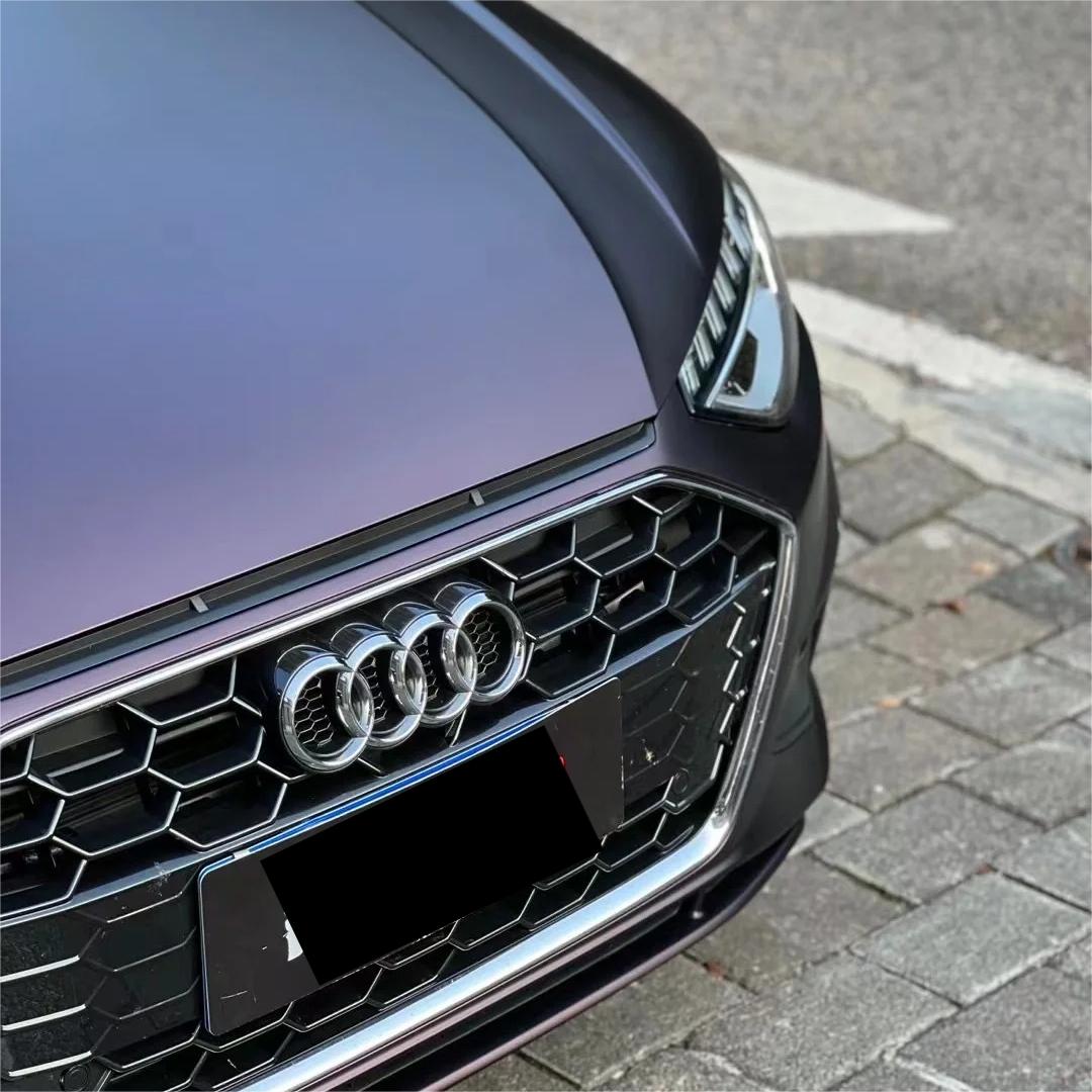 Ultra Matte Metallic Black Purple Car Vinyl Wrap review Mike F. 02