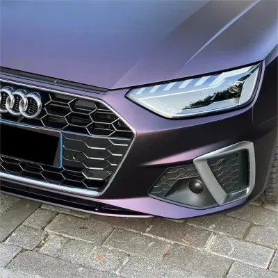 Ultra Matte Metallic Black Purple Car Vinyl Wrap review Mike F. 04
