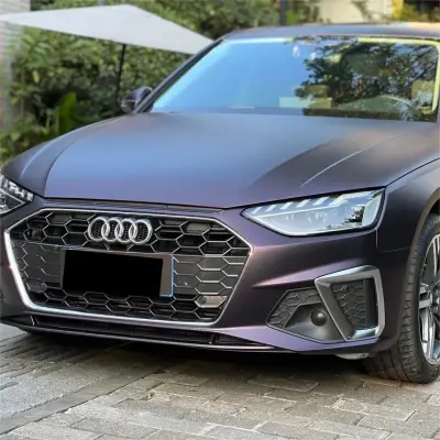 Ultra Matte Metallic Black Purple Car Vinyl Wrap review Mike F. 02