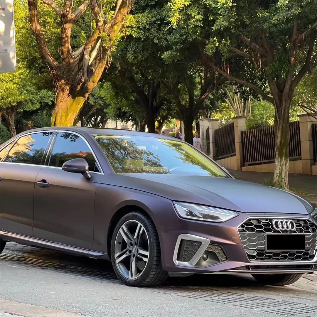 Ultra Matte Metallic Black Purple Car Vinyl Wrap review Mike F. 00