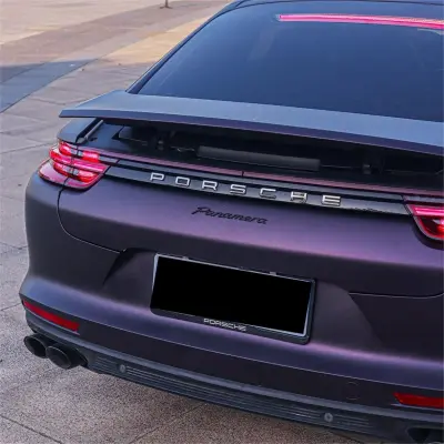 Ultra Matte Metallic Black Purple Car Vinyl Wrap review Jim 06