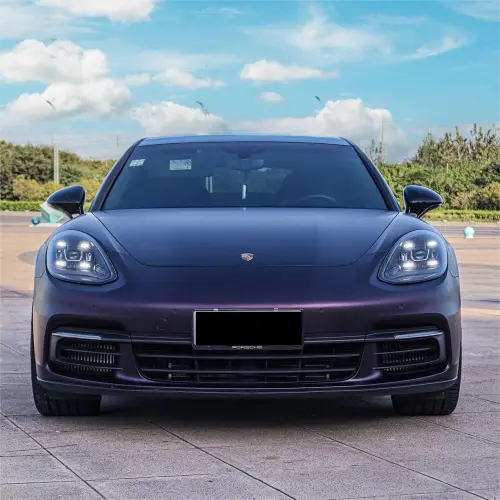 Ultra Matte Metallic Black Purple Car Vinyl Wrap review 