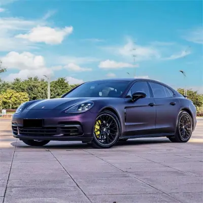 Ultra Matte Metallic Black Purple Car Vinyl Wrap review Jim 02