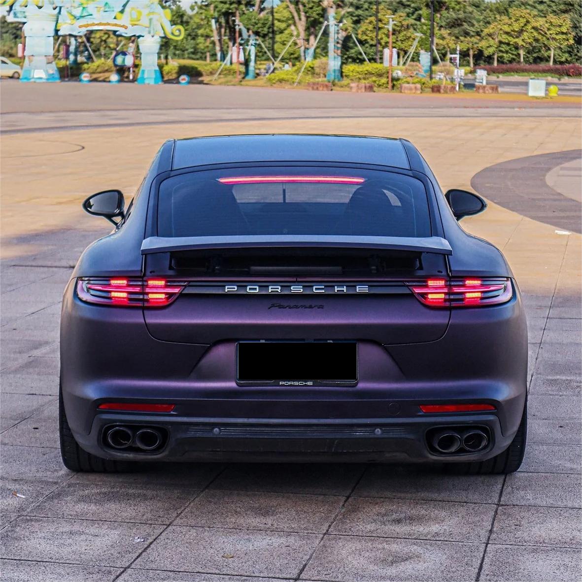 Ultra Matte Metallic Black Purple Car Vinyl Wrap review Jim 04