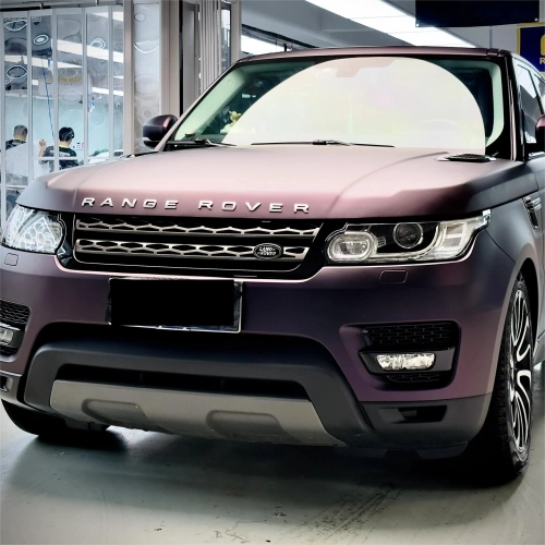 Ultra Matte Metallic Black Purple Car Vinyl Wrap reviewed by