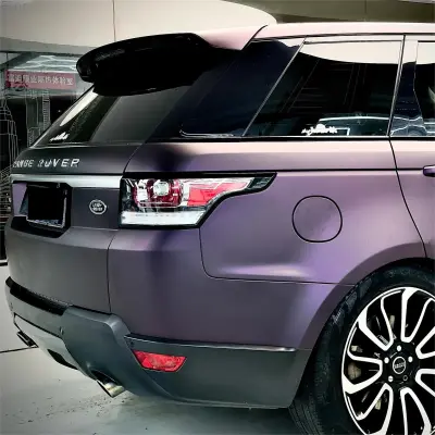 Ultra Matte Metallic Black Purple Car Vinyl Wrap review Bob 04