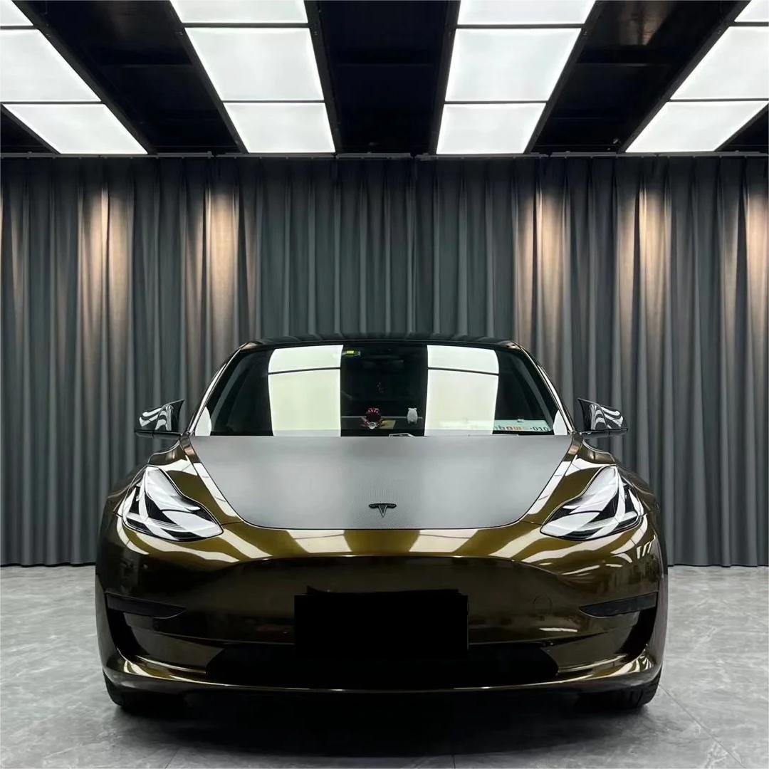 Gloss Metallic Midnight Gold Car Vinyl Wrap PET review Robert D. 00