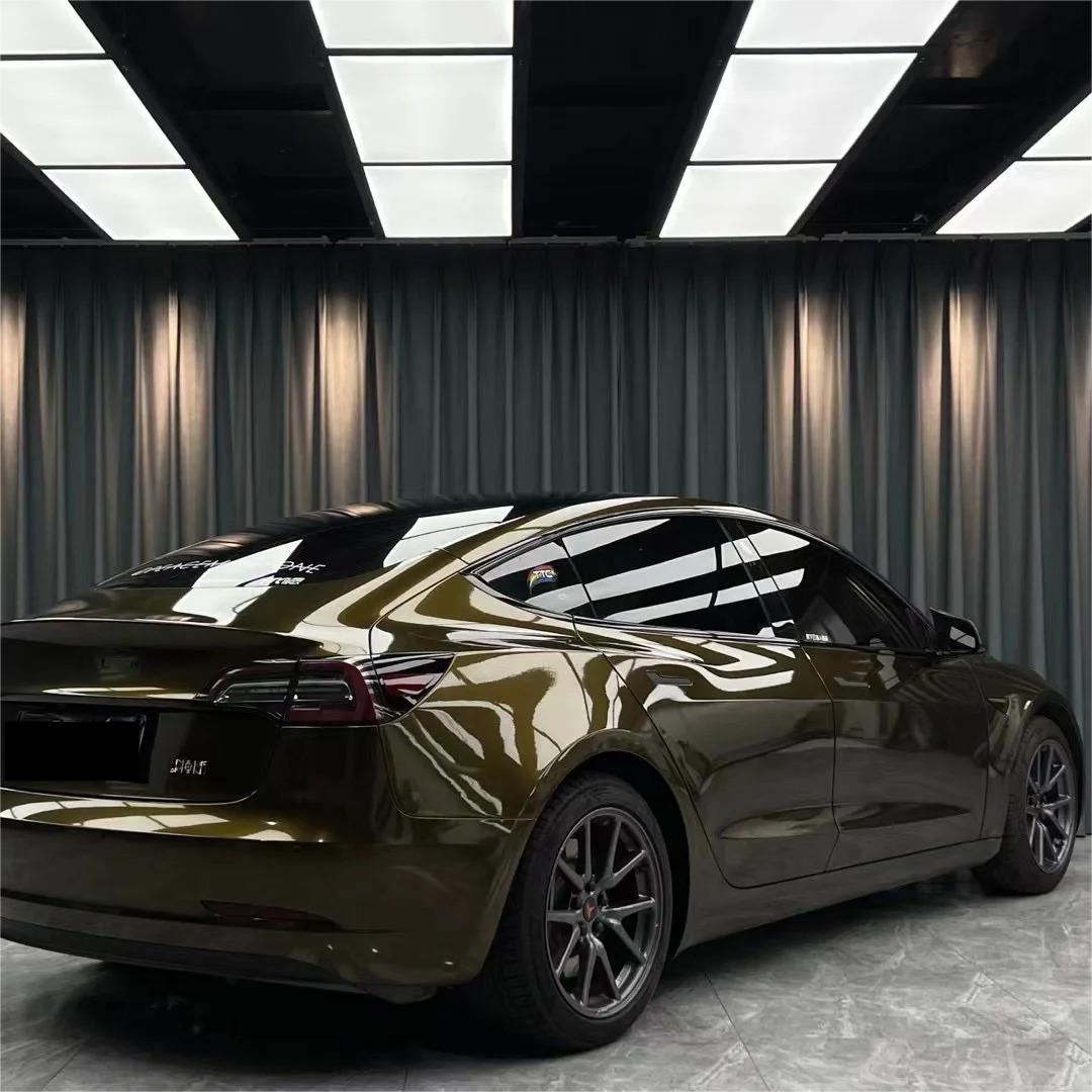 Gloss Metallic Midnight Gold Car Vinyl Wrap PET review Robert D. 02