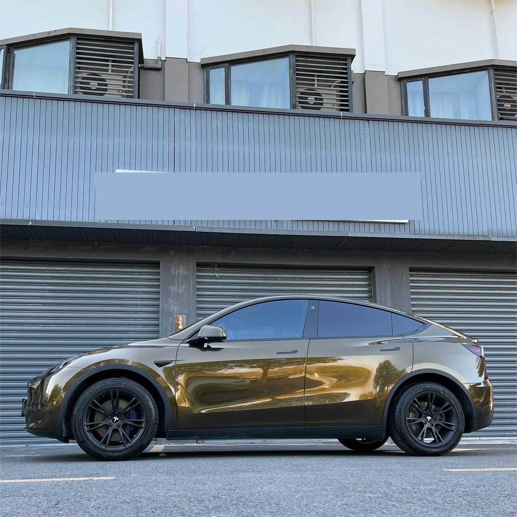Gloss Metallic Midnight Gold Car Vinyl Wrap PET review Anthony 01