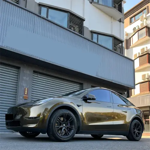 Gloss Metallic Midnight Gold Car Vinyl Wrap PET review 