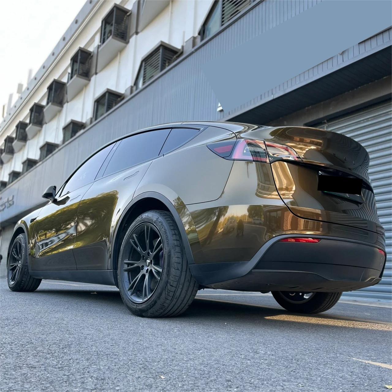 Gloss Metallic Midnight Gold Car Vinyl Wrap PET review Anthony 02