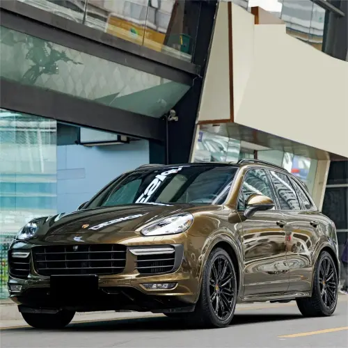 Gloss Metallic Midnight Gold Car Vinyl Wrap PET review 