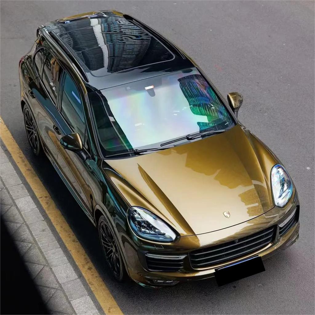 Gloss Metallic Midnight Gold Car Vinyl Wrap PET review Boone 02