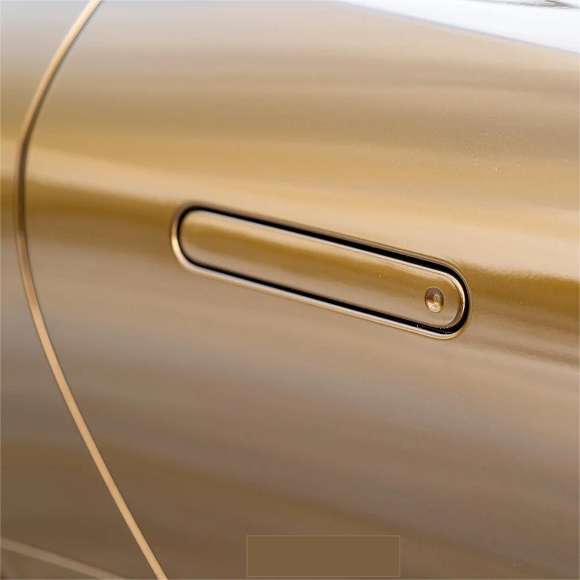 Gloss Metallic Midnight Gold Car Vinyl Wrap PET review Golf 05