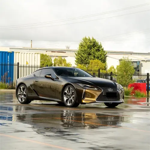 Gloss Metallic Midnight Gold Car Vinyl Wrap PET review 