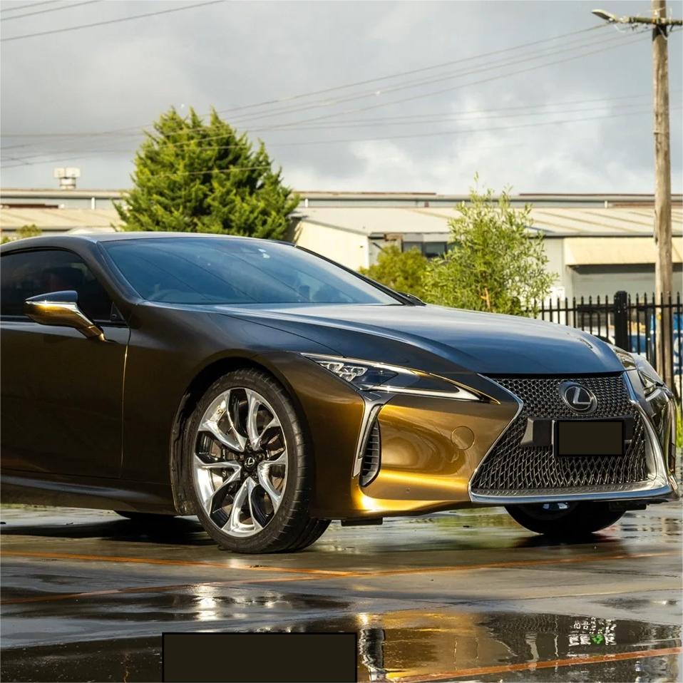 Gloss Metallic Midnight Gold Car Vinyl Wrap PET review Golf 03