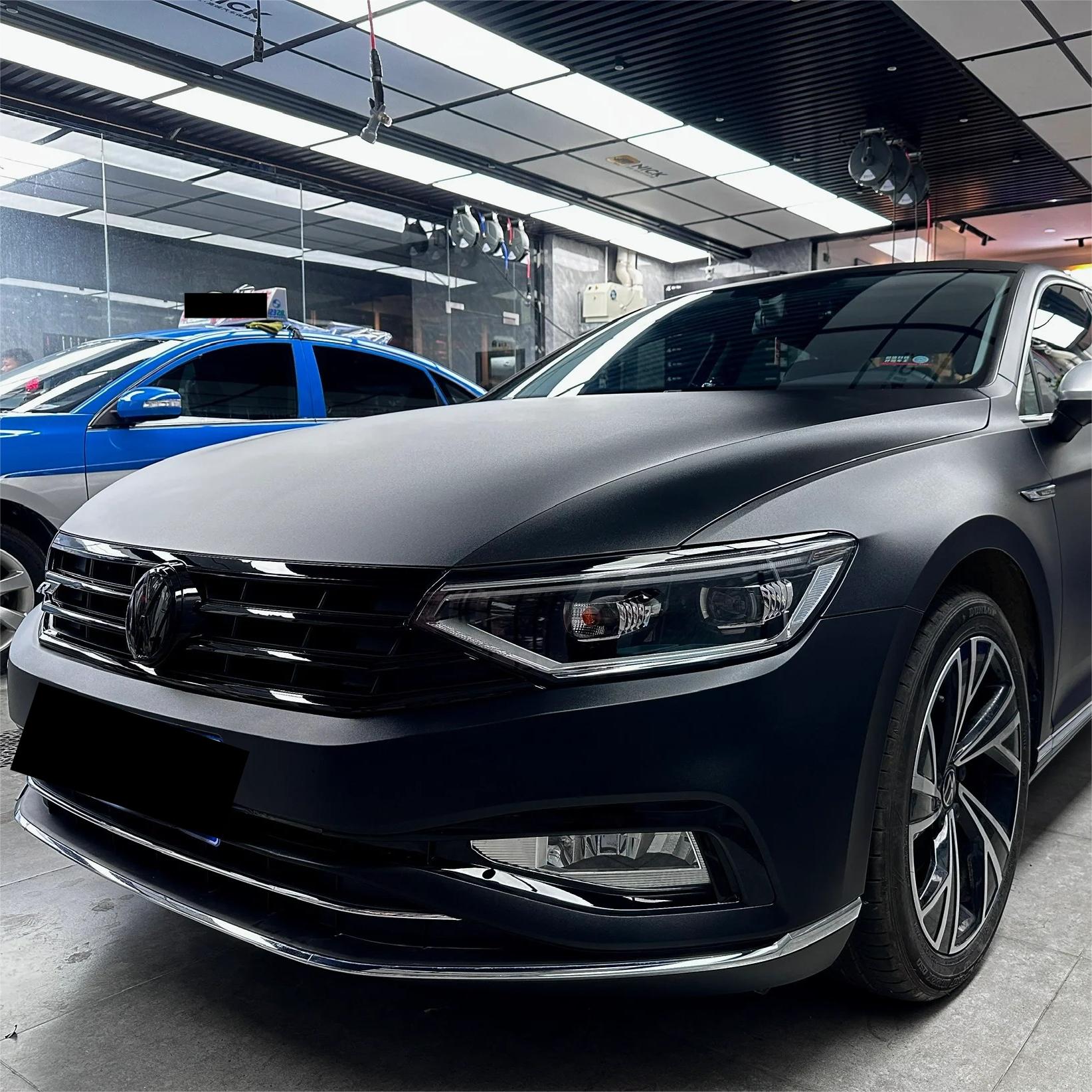 Ultra Matte Black Car Vinyl Wrap Tesla BMW PET review Hermy 01