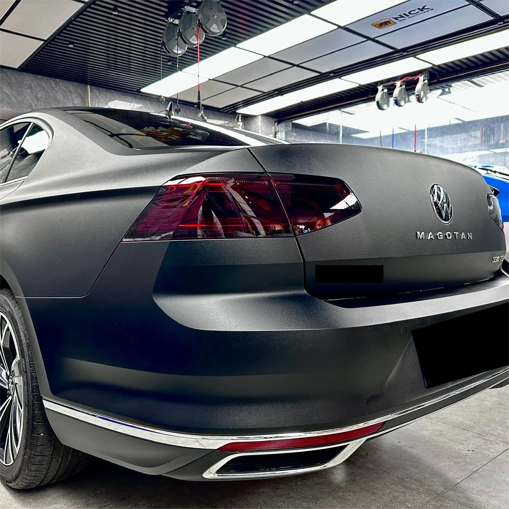 Ultra Matte Black Car Vinyl Wrap Tesla BMW PET review Hermy 03