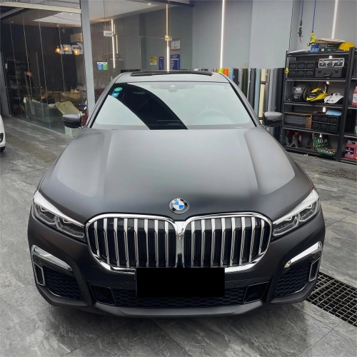 Ultra Matte Black Car Vinyl Wrap Tesla BMW PET reviewed by