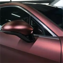 Matte Metallic Wine Red Car Vinyl Wrap review rekritr 05
