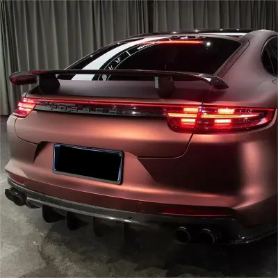 Matte Metallic Wine Red Car Vinyl Wrap review Hans 04