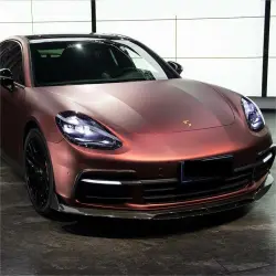 Matte Metallic Wine Red Car Vinyl Wrap review Hans 01