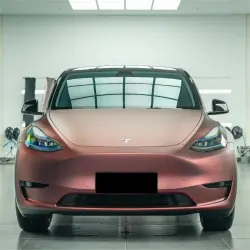 Matte Metallic Wine Red Car Vinyl Wrap review Karen 01