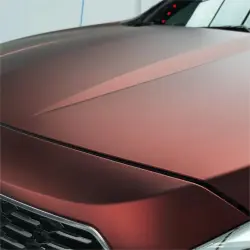 Matte Metallic Wine Red Car Vinyl Wrap review Daniel 03