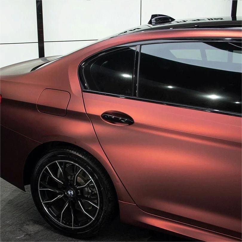 Matte Wine Red Car Vinyl Wrap review Daniel 05