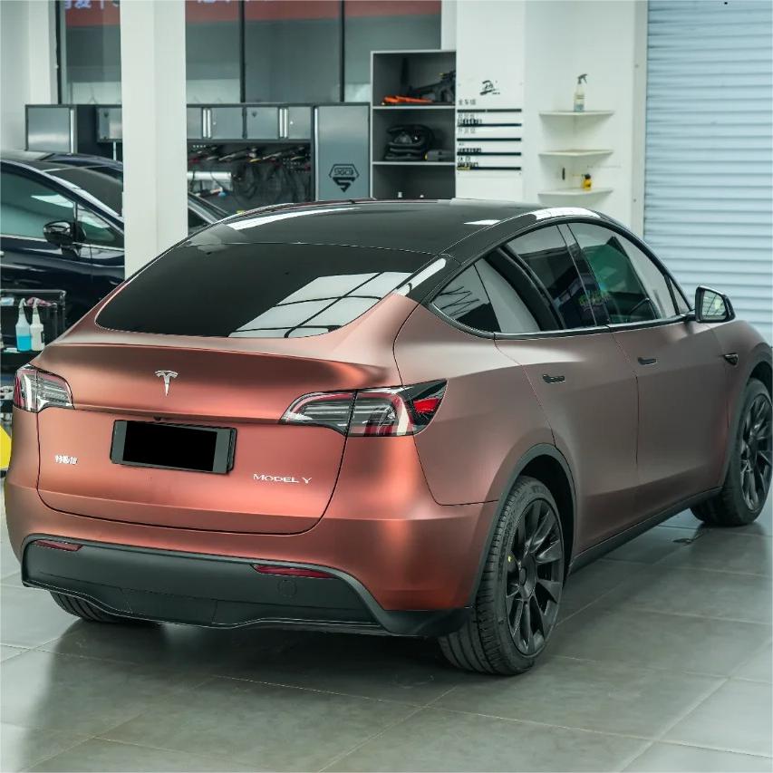 Matte Wine Red Car Vinyl Wrap review Karen 04