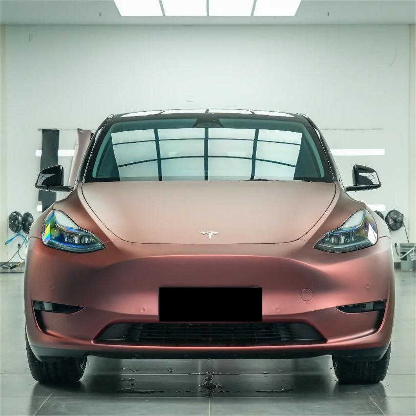 Matte Wine Red Car Vinyl Wrap review Karen 01