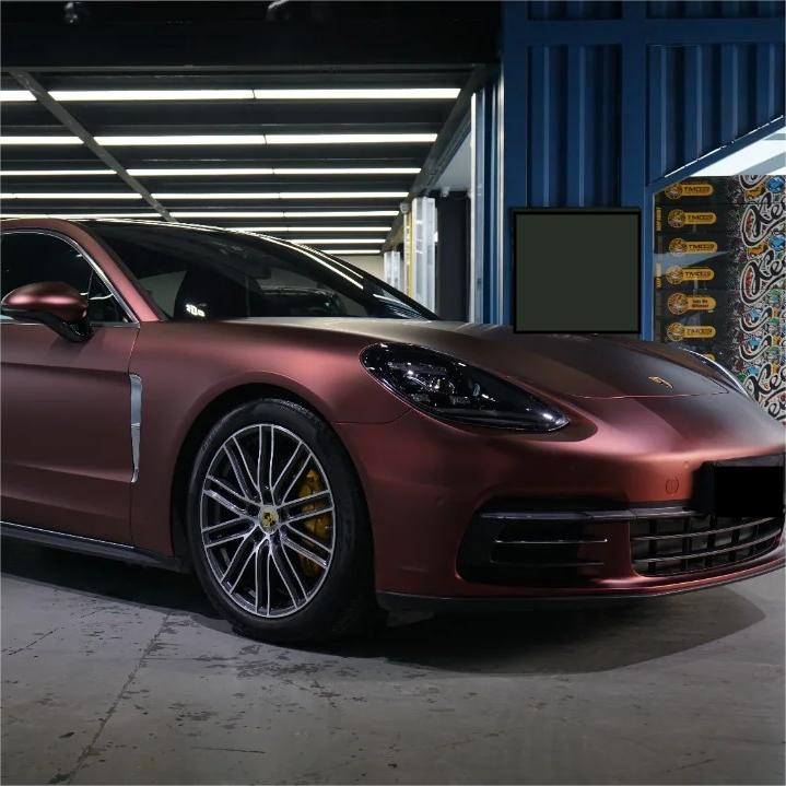 Matte Wine Red Car Vinyl Wrap review Hans 00